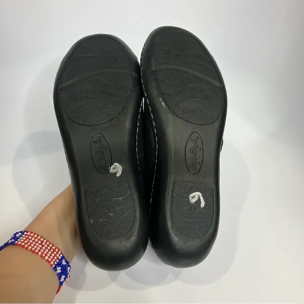 Soft style by hush puppies black leather mary Jane Shoes size 8.5‎ - Image 7