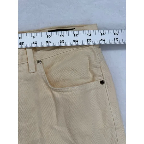 GoldSign Women's butter yellow Wide Leg Jeans Size 27 High Waist‎ Denim Casual - Image 2