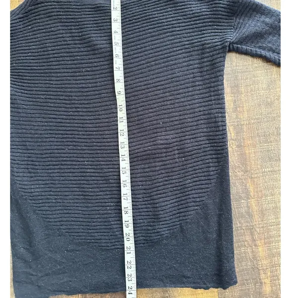 COS 100% Wool Black Textured Knit Sweater Pullover Women’s Small - Image 6