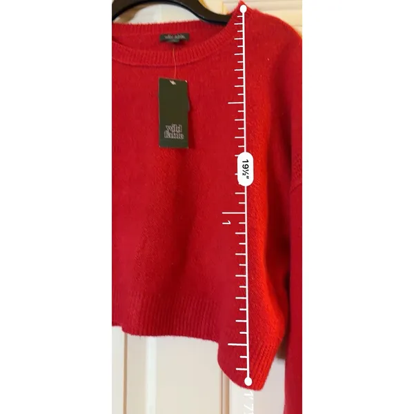 Wild Fable Cropped Lightweight Crewneck Pullover Sweater Red Women’s M New - Image 5