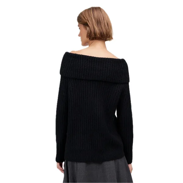 NWT Madewell True Black Cotton-Blend Off-Shoulder Sweater Extra Small XS - Image 8