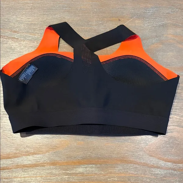 Reebok Puremove Black & Orange Sports Bra XL Athletic‎ Gym Workouts - Image 6
