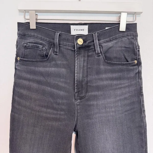 Frame Denim Ali Jeans Size 26 Gray Cheyenne High Rise‎ Cigarette Quiet Luxury - Image 5