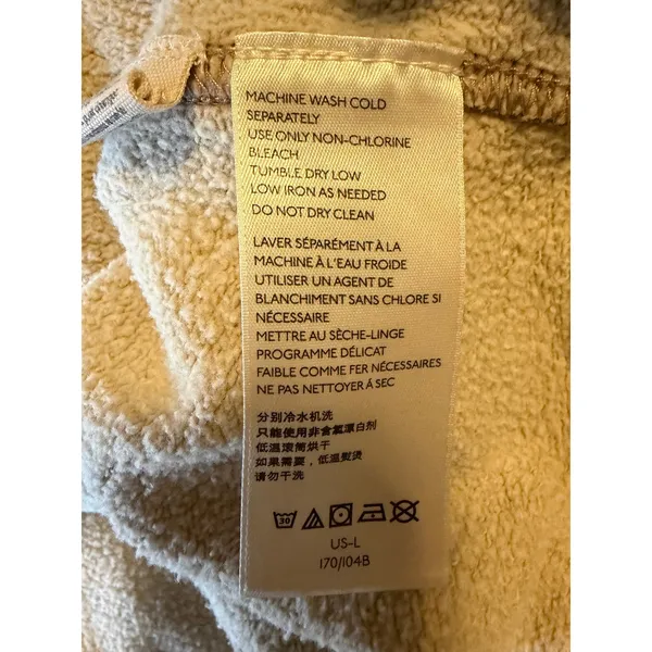 Free People We The Free Dreamers Hooded Fleece Jacket Cream Beige Large OB958949 - Image 5