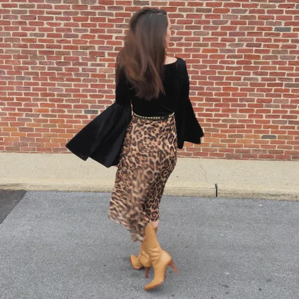 Tobi Leopard Midi Skirt - Image 2
