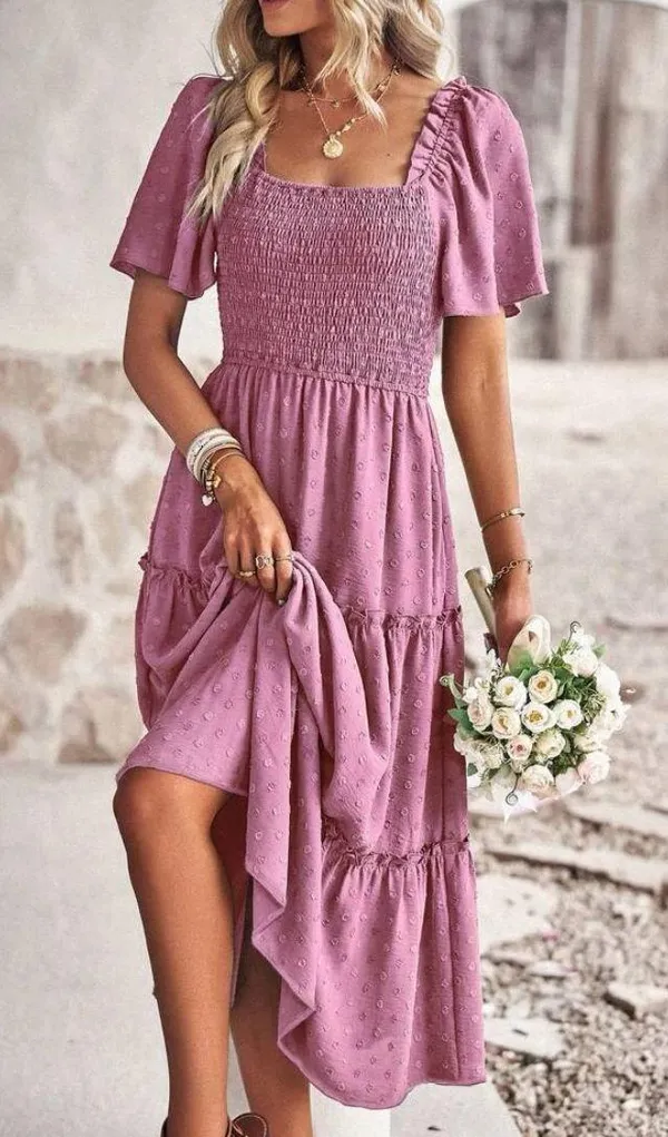 SheIn Ruffle Hem Swiss Dress - Image 6