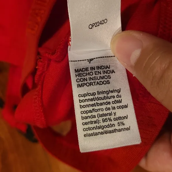 Calvin Klein Red Lightly Lined Bralette Size Medium - Image 6