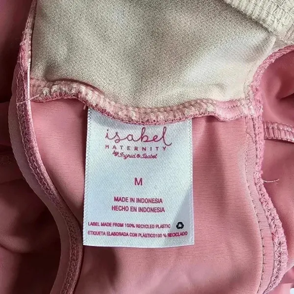 Isabel Maternity Pink Tankini Padded Bra Adjustable Ruffle‎ Size Medium - Image 4