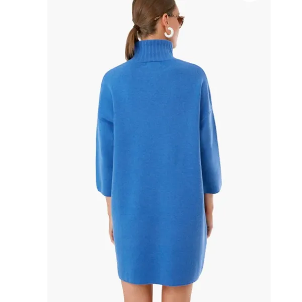 Tuckernuck Pomander Place Vivianne turtleneck‎ sweater dress blue sz XS - Image 3