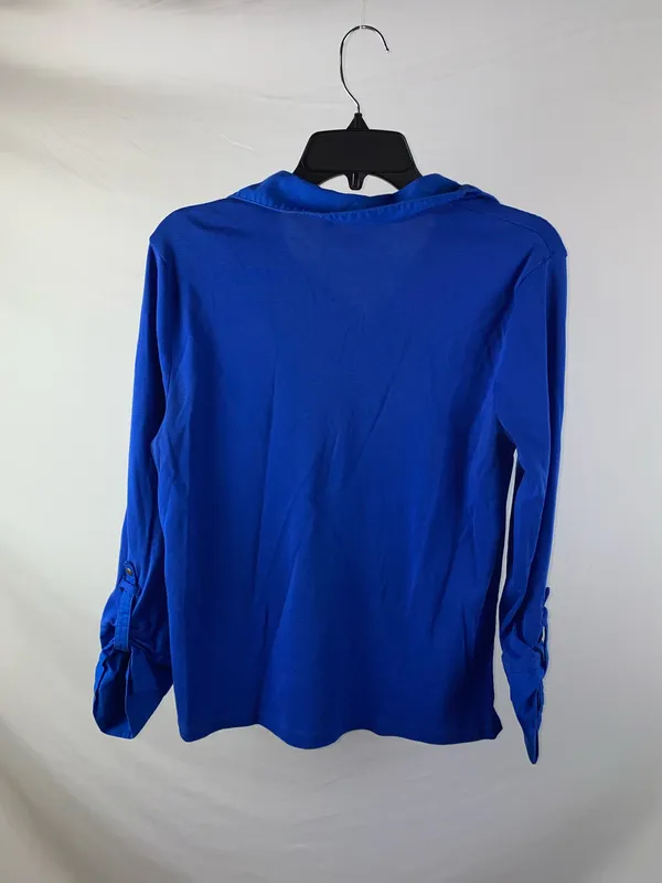 Long Sleeve Blouse Blue Size XL - Image 3