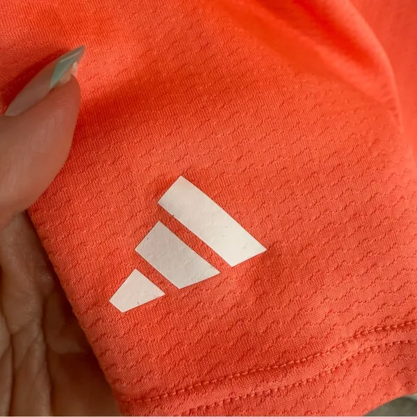 Adidas Coral Fitted Short Sleeve Polo Shirt size L - Image 5