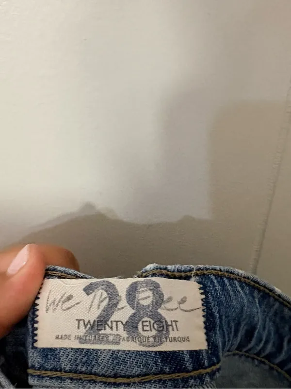 We The Free Old West Slouchy Jeans High Rise Wide Leg Blue Size 28 - Image 9