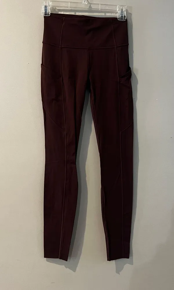 Lululemon Fast and Free High-Rise Tight 28" Non-Reflective Suede Brown Leggings - Image 5