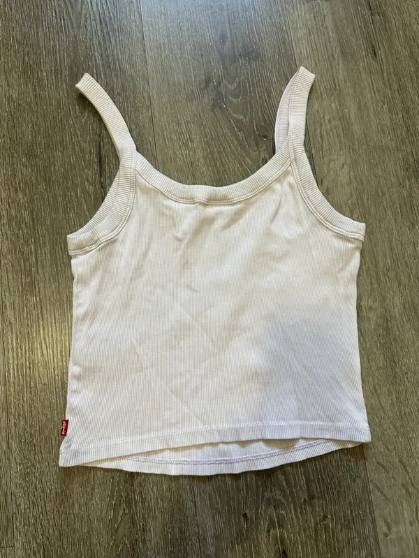 Levi's Ribbed Tank Top - Light Cream - Image 3