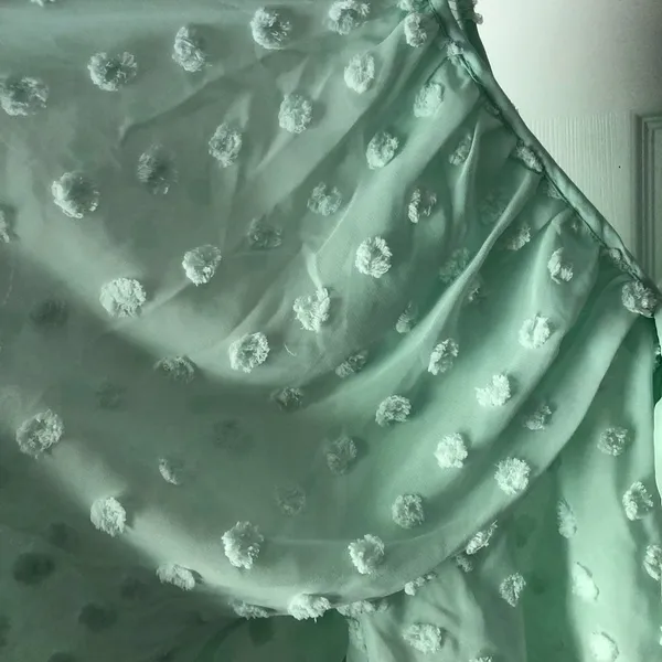 New ASOS long balloons sleeve textured with tie neck detail oversized babydoll t - Image 4