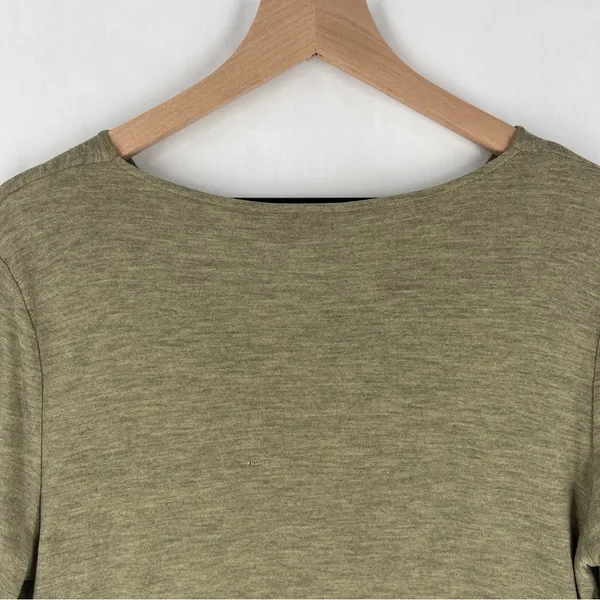 Holistia Olive Green‎ Cowl Neck 3/4 Sleeve Lightweight Soft Modal Tencel Top S - Image 8
