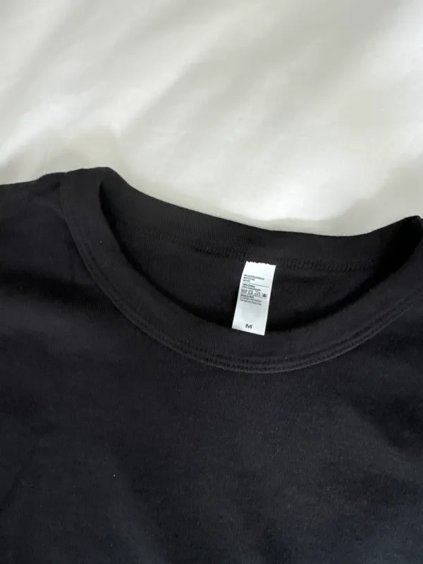 Los Angeles Apparel Women’s Classic Crop Black T-Shirt - Image 2