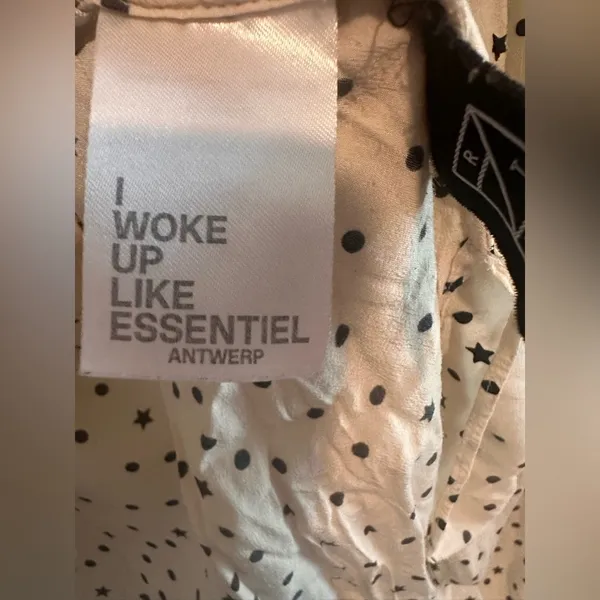 Essentiel Antwerp Zeyboard Top Polka Dot In Black And‎ White Sz s - Image 6