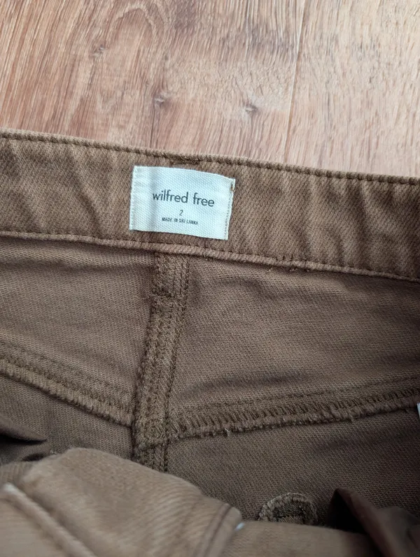 Aritzia Wilfred Free Brown Wide Leg Pants Size 2 - Image 3