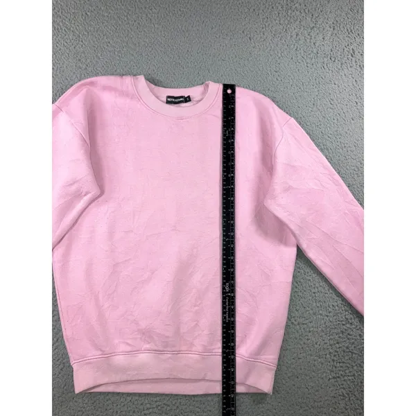 Pastel Baby Pink Sweatshirt S Oversized Coquette Soft Girl Boxy Barbiecore Comfy - Image 10