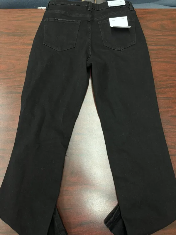 NWT Vervet Black Skeeter Stretch Boyfriend Distressed Black Jeans Size 27 - Image 3