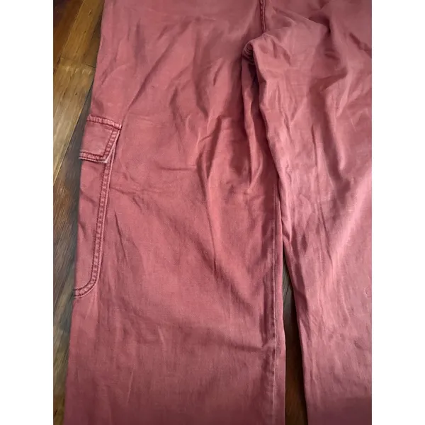 Urban Outfitters Pilcro High Rise Wide Leg Cargo Pants Terracotta size 27 - Image 6