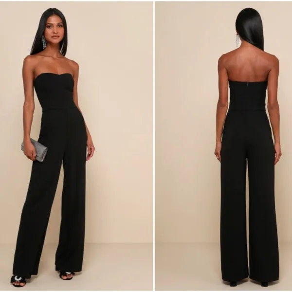 LULU's Sexy Chic Elegant Wedding Special Event Prom Sophisticated Jumpsuit - Image 5