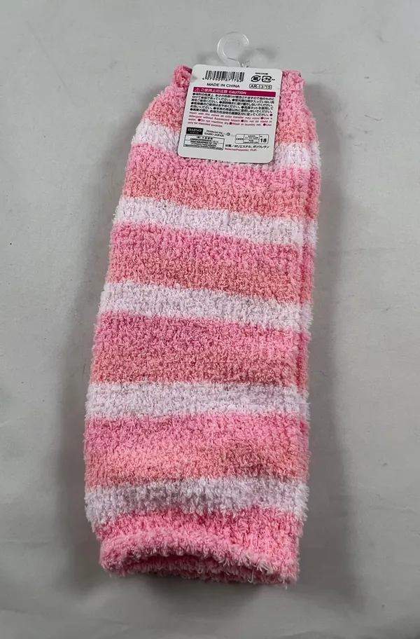 Sweet Room Light Pink White Leg Warmers - Image 2