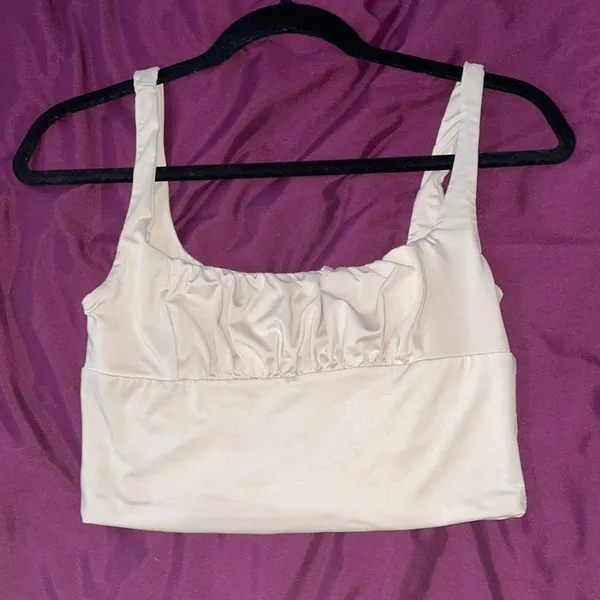 HELLO MOLLY Croissants and Cuddles Milkmaid Crop Top Medium M Babydoll - Image 2