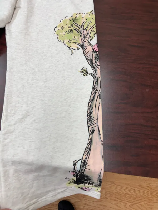NWT Disney Winnie The Pooh Wide Leg Beige Sweatpants Size Medium - Image 5