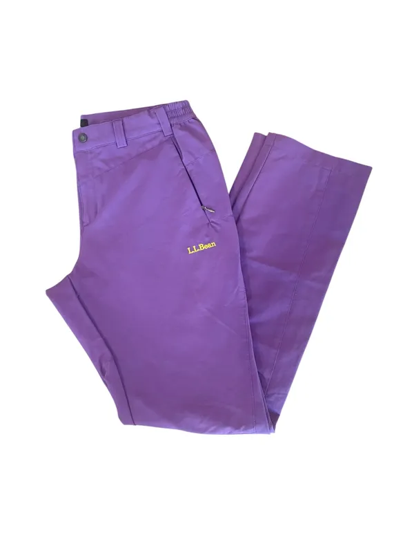 LL Bean Purple Soft Shell Hiking Rain Pants Womens Large - Image 3