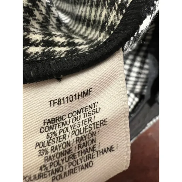 Derek Lam 10 Crosby Houndstooth Plaid Flare Work Trousers Size 0 - Image 5