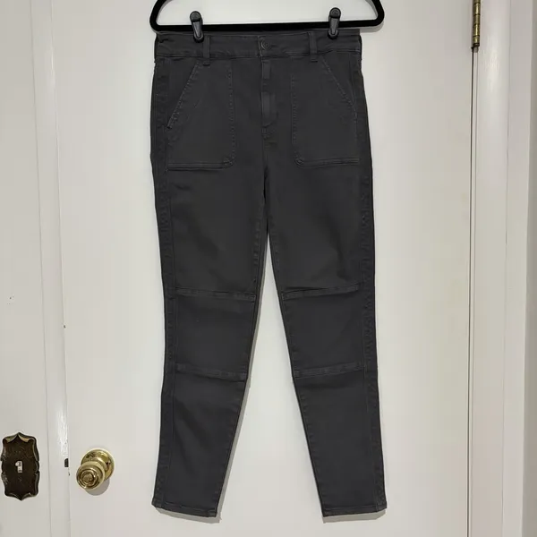 American Eagle AE High Rise Jegging Next Level Stretch Dark Gray Size 10 Utility - Image 2