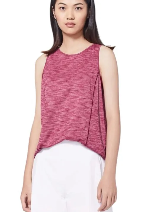 Lululemon draped Open Back Low Key Athletic Tank Heathered Ruby Red Size S - Image 3