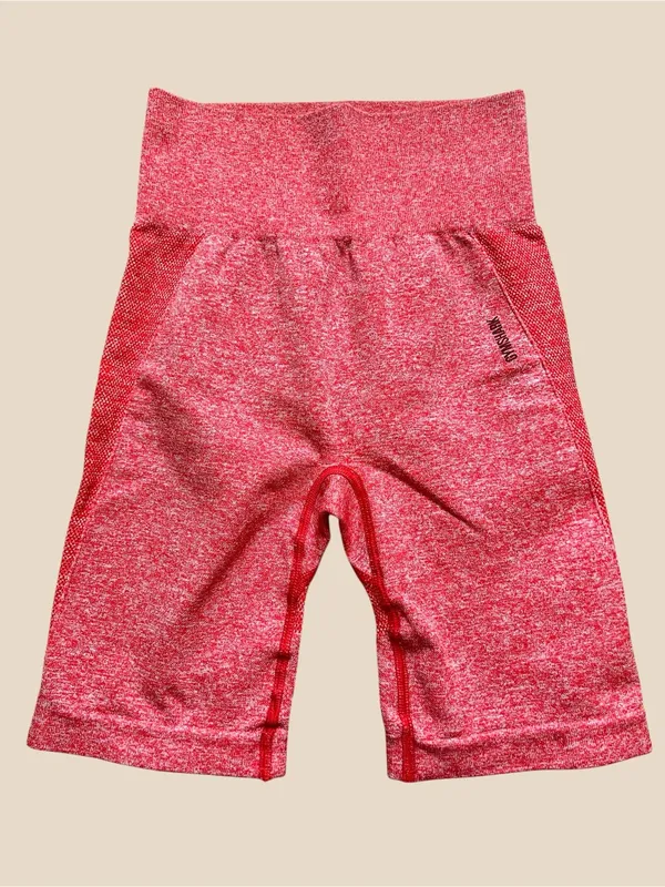 Gymshark Flex Cycling Shorts in Red Marl/Claret - Image 3