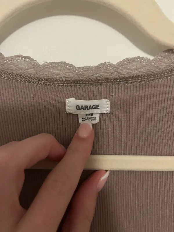 Garage Cropped Tie Lace Top - Image 2