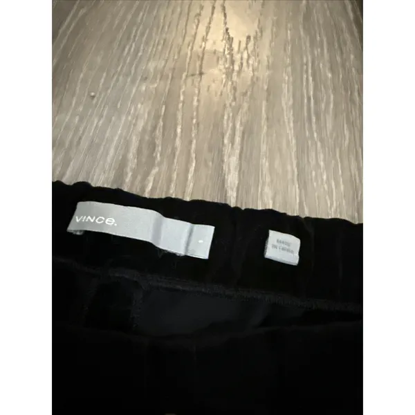 VINCE‎ Black Slim Pants Women S Stretch Pull On Career Minimalist Chic Velour - Image 7