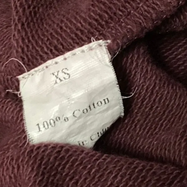 Free People Women's Purple Red Balloon Sleeve Pullover Sweatshirt Sweater Top XS - Image 6