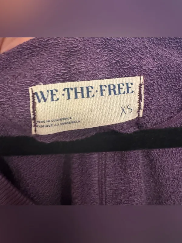 Free People We The Free Venice V-Neck Sweatshirt - Sour Grape Purple - XS - Image 9