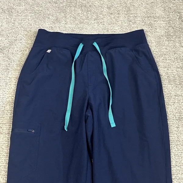 Figs Zamora Jogger Scrub Pants Medium Lined Navy Hospital Dental Medical Nurse - Image 2