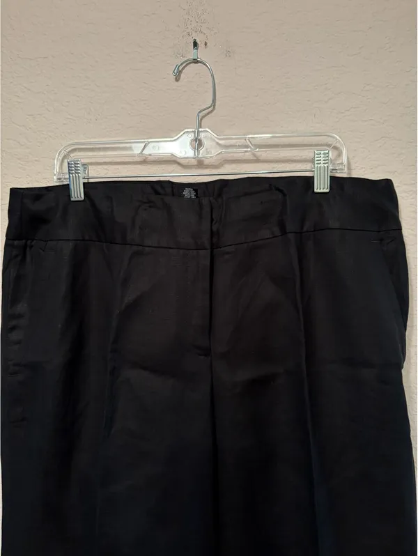 Alfani Black‎ Linen Rayon Wide Leg Dress Pants Size 14 - Image 7