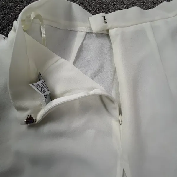 NWT Metaphor Ivory Layered Flowy Beach Cruise Dress Pants Med‎ Wide Leg Comfort - Image 10