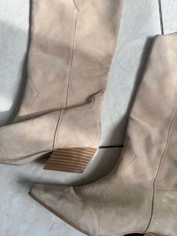 Steve Madden DOLLIE tan suede knee high boot - Image 4