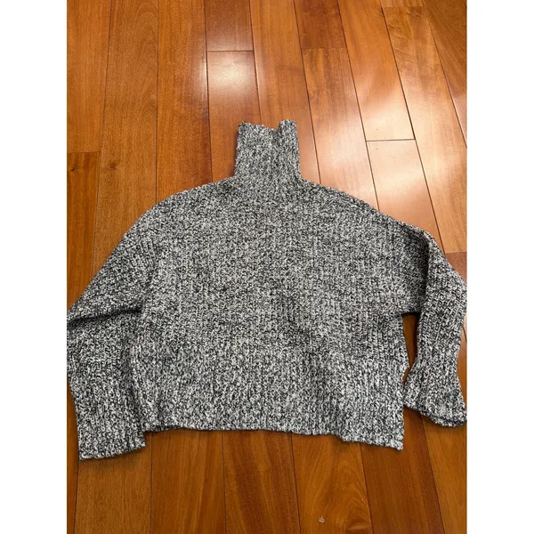 NWOT‎ Madewell Speckled Knit Turtleneck Crop Sweater Cozy Casual Women's Size S - Image 7