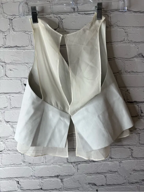 Emerson Thorpe silk and leather sleeveless top XS - Image 4