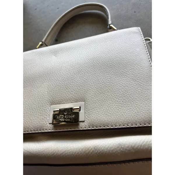 Kate Spade New York MAGNOLIA PARK LARGE LAUREL Tote Leather Bag Purse Cream - Image 2