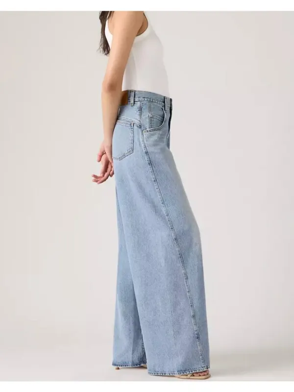 New Levi's Premium 32x30 Super Baggy Barrel Women's Jeans Table Talk Medium Wash - Image 3