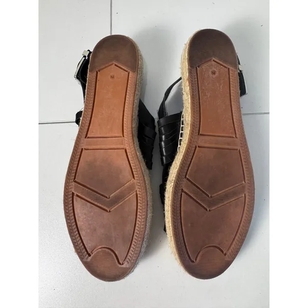 Rebecca Minkoff Espadrille Platform Sandals Women‎ 7.5 Leather Woven Minimalist - Image 3