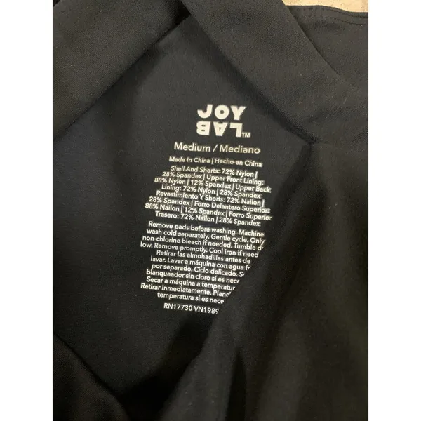 JoyLab M Black Athletic Dress Built In Shorts Tennis Pilates Athleisure - Image 4