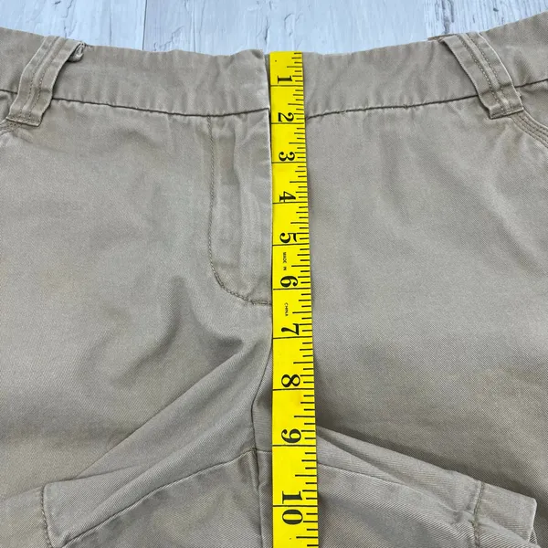 Khakis Tan Flat Front Mid Rise Chino Work School Basic Classic Plain Shorts 4 - Image 8